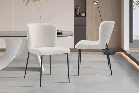 Lot de Chaises de Salle à Manger LISE Beige - 58 x 52 cm ROUSSEAU