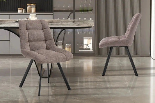 LIZA - Chaise de Salle à Manger - 52 x 61.5 cm - Poivre ROUSSEAU