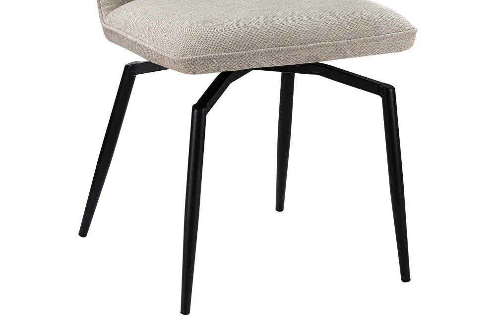 Chaises de Salle à Manger LYARA en Tissu Ecru - 45.5 x 60 cm ROUSSEAU