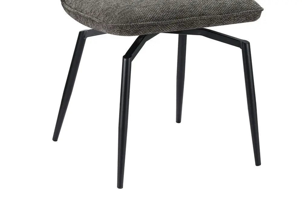 Chaises de Salle à Manger LYARA en Tissu Gris - 45.5 x 60 cm ROUSSEAU