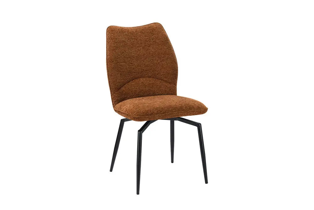 Chaises de Salle à Manger LYARA en Tissu Rouille - 45.5 x 60 cm ROUSSEAU