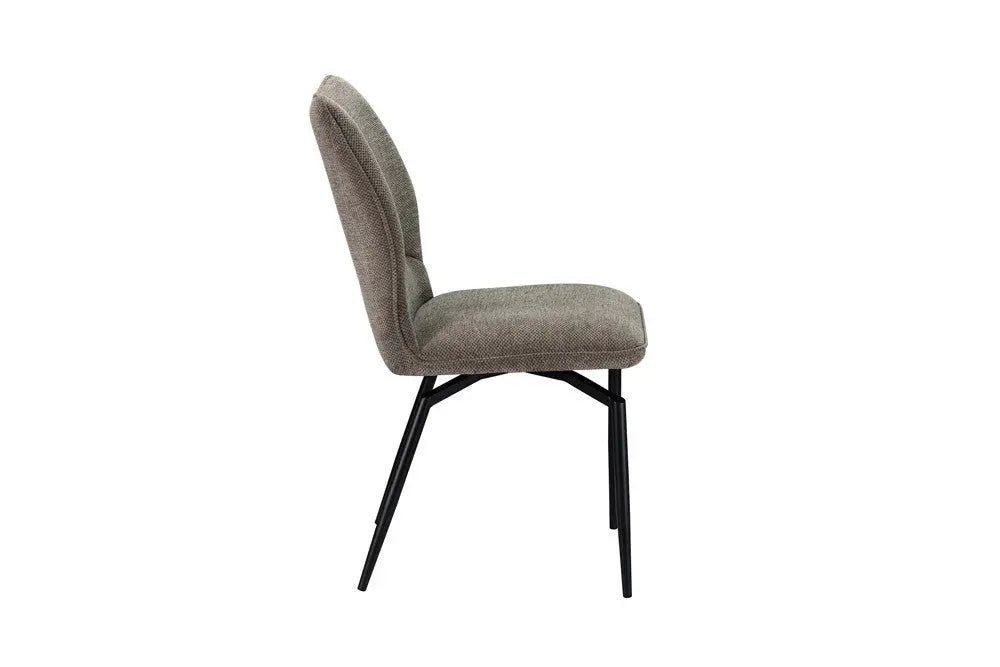 Chaises de Salle à Manger LYARA en Tissu Sable - 45.5 x 60 cm ROUSSEAU