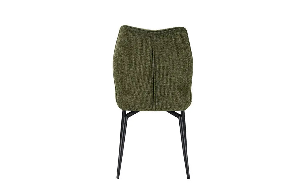 Chaises de Salle à Manger LYARA en Tissu Vert - 45.5 x 60 cm ROUSSEAU