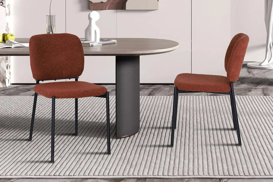 Lot de Chaises de Salle à Manger SOPHIE en Tissu Rouille - 43 x 50 cm ROUSSEAU