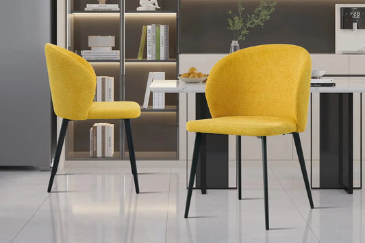 TINA - Chaise de Salle à Manger - 51 x 55 cm - Jaune ROUSSEAU