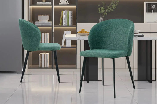 TINA - Lot de Chaises de Salle à Manger - 51 x 55 cm - Vert ROUSSEAU