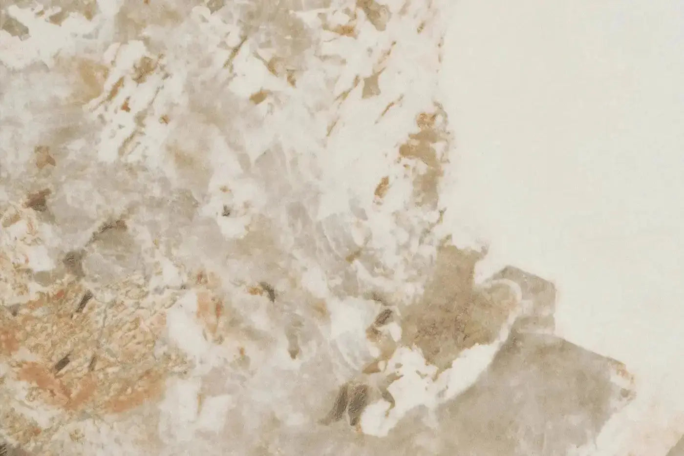 Table basse ATHENS avec un plateau en céramique, blanc et marron foncé - 80x40 cm HOUSE NORDIC