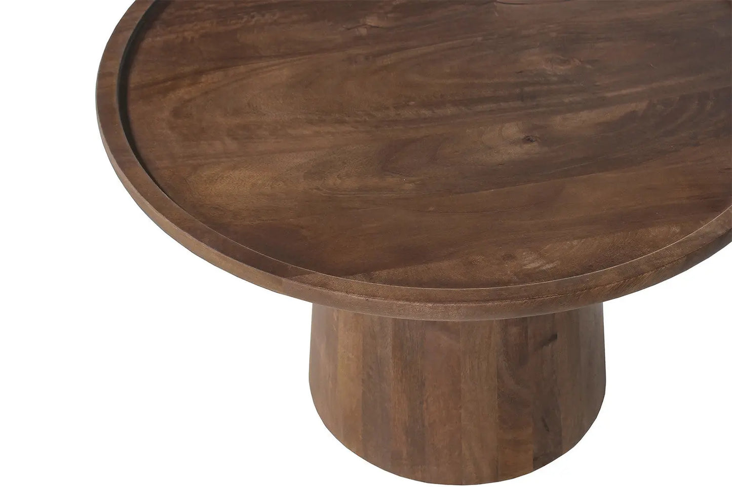ÉLIO - Table basse Ronde Bois de manguier Brun clair - 65x40 cm ROUSSEAU