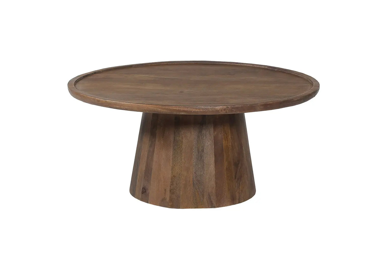 ÉLIO - Table basse Ronde Bois de manguier Brun clair - 80x36 cm ROUSSEAU