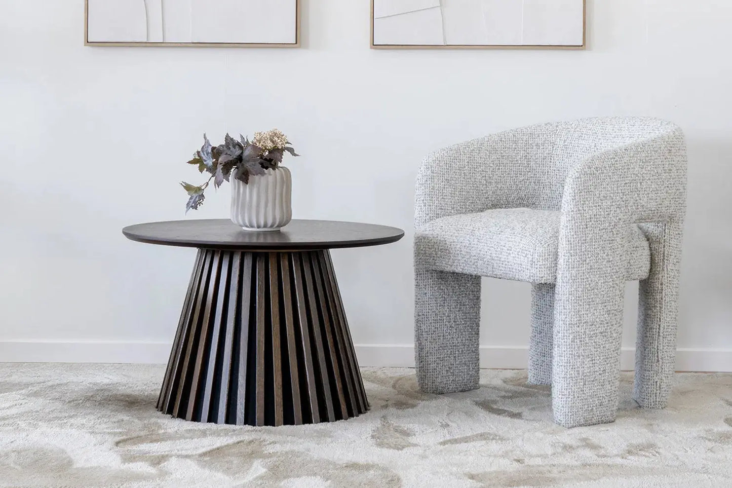 Fauteuil avec accoudoirs en Tissu Chiné MONROE - 58 x 55 cm HOUSE NORDIC