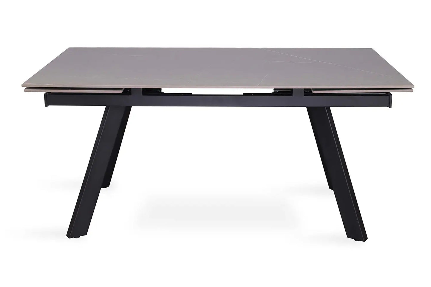 HIRA - Table à Manger Extensible Rectangulaire Plateau en Pierre - 160 à 240 cm - Gris ROUSSEAU
