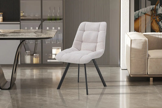 LIZA - Chaise de Salle à Manger - 52 x 61.5 cm - Beige ROUSSEAU