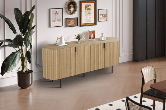 LYANE - Buffet Effet Chêne Naturel - 200 cm ROUSSEAU