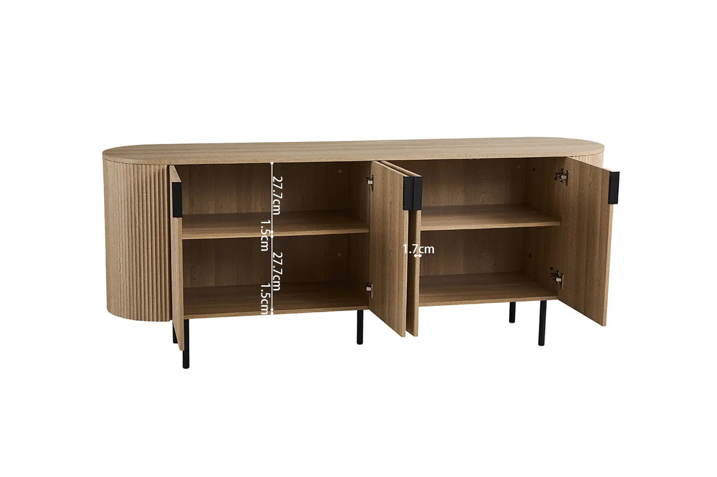 LYANE - Buffet Effet Chêne Naturel - 200 cm ROUSSEAU
