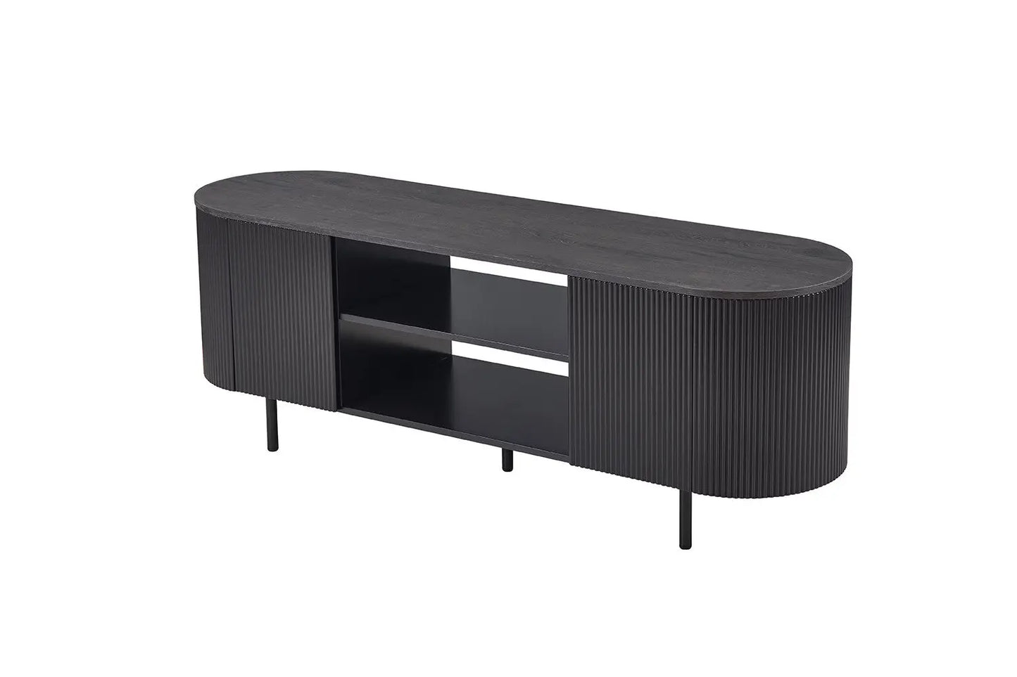 LYANE - Meuble TV - 160 cm - Effet Brun foncé ROUSSEAU
