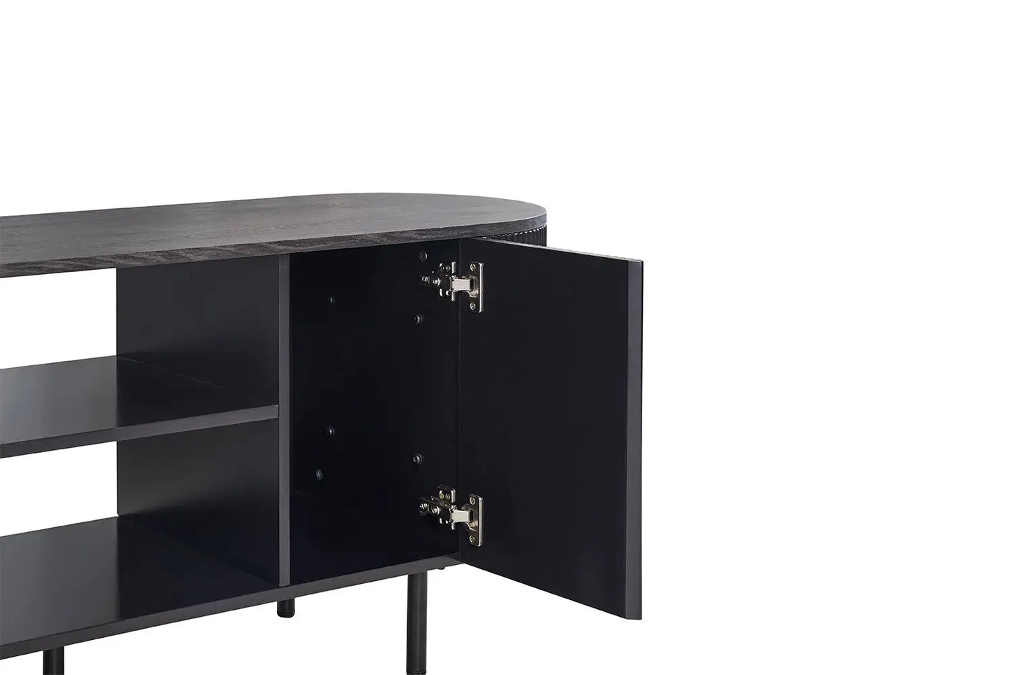 LYANE - Meuble TV - 160 cm - Effet Brun foncé ROUSSEAU