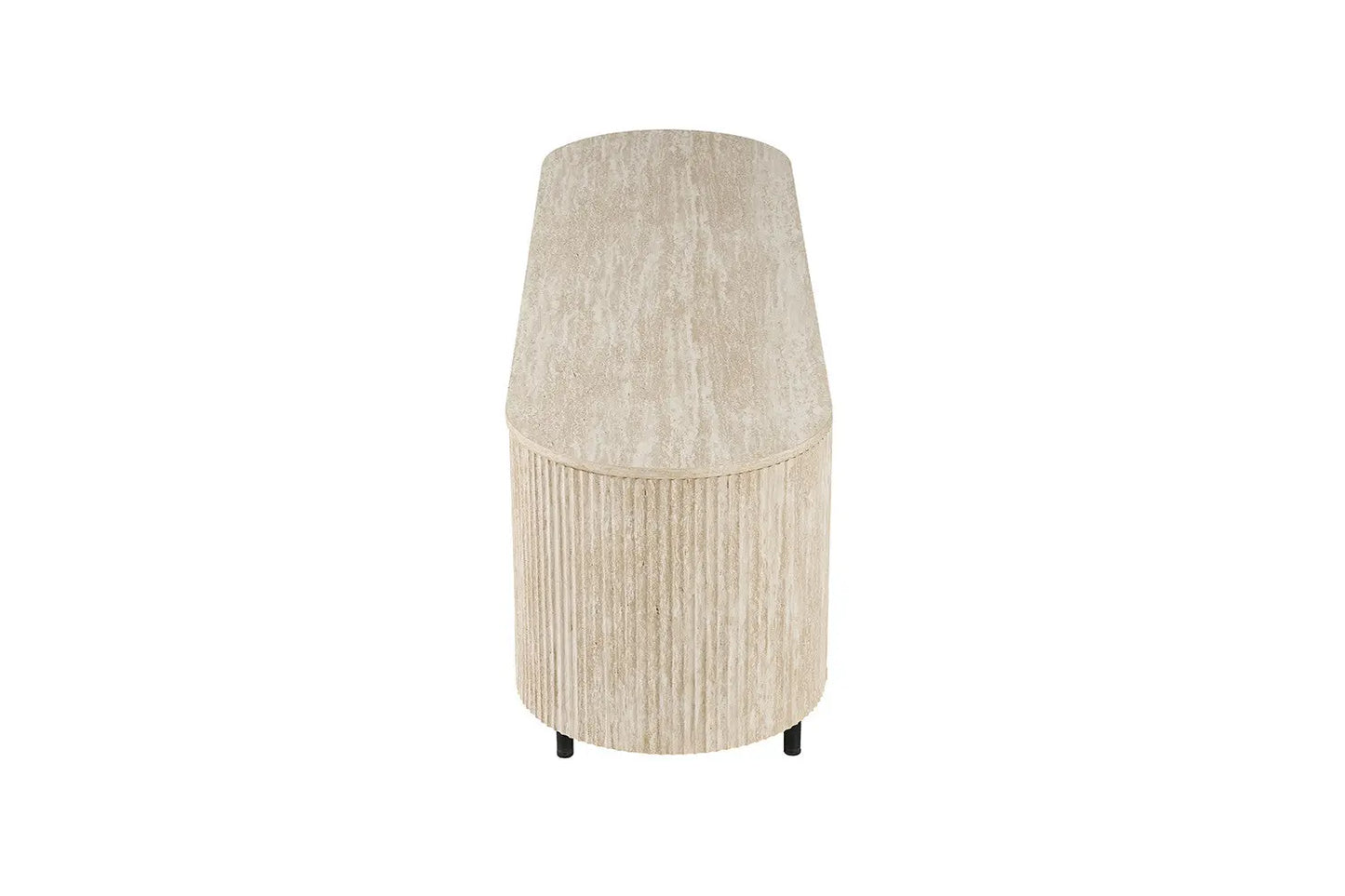 LYANE - Meuble TV - 160 cm - Effet Travertin Beige ROUSSEAU