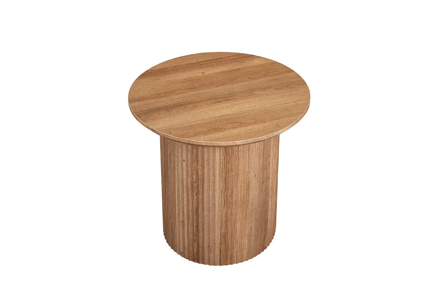LYANE - Table Basse Ronde - 50 cm - Effet Chêne Vieilli ROUSSEAU