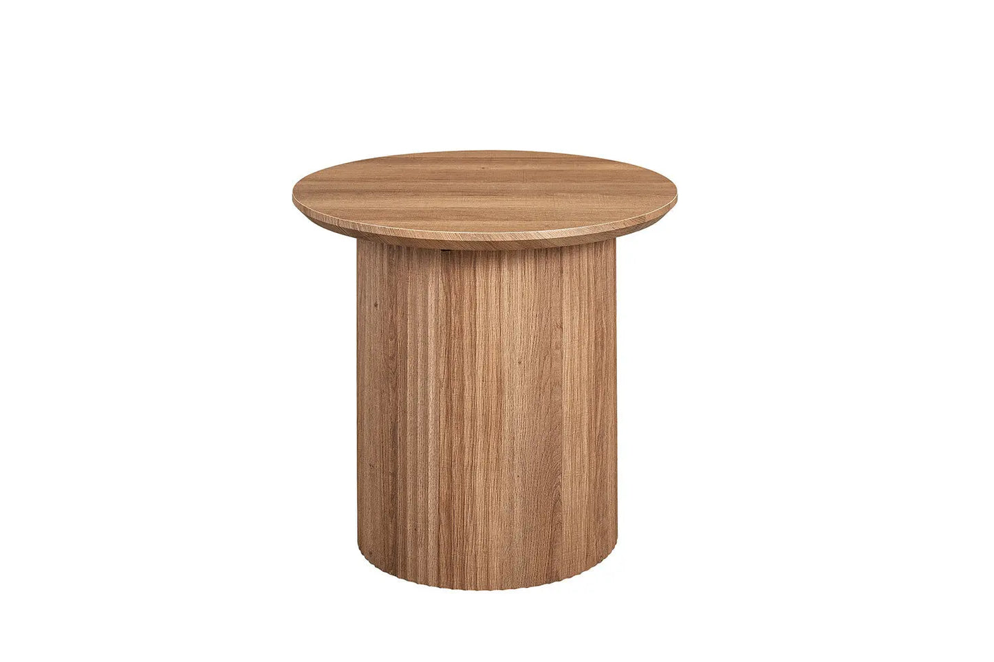 LYANE - Table Basse Ronde - 50 cm - Effet Chêne Vieilli ROUSSEAU