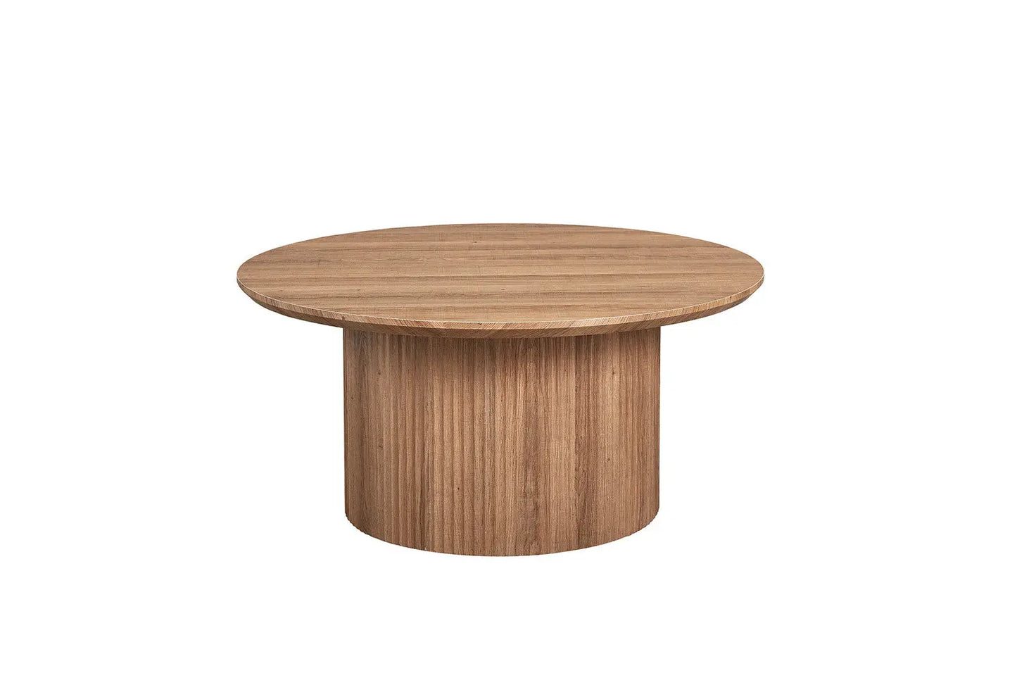 LYANE - Table Basse Ronde - 80 cm - Effet Chêne Vieilli ROUSSEAU