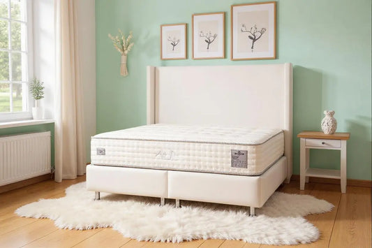 Lit Coffre COCO en Velours Blanc Ecru 140x190 cm SAN MARTINO