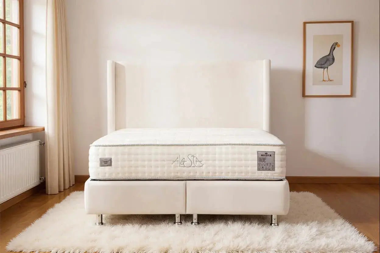 Lit Coffre COCO en Velours Blanc Ecru 160x190 cm SAN MARTINO