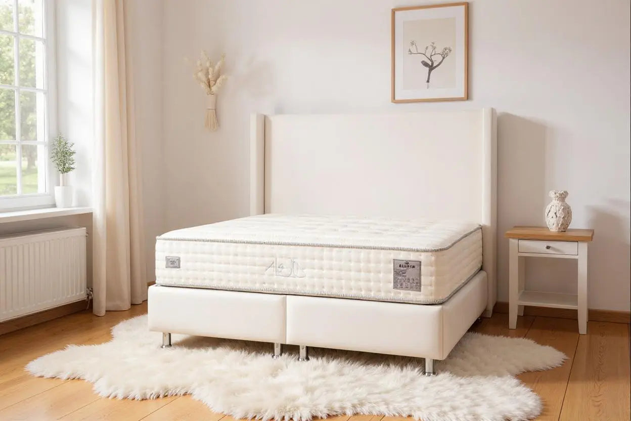 Lit Coffre COCO en Velours Blanc Ecru 180x200 cm SAN MARTINO