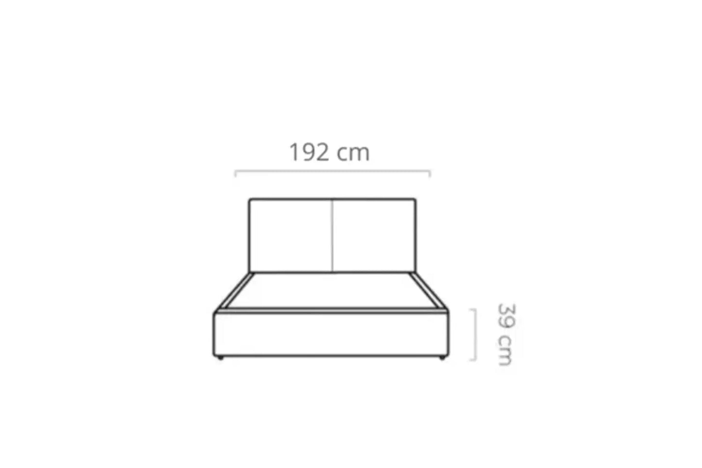 Lit Coffre avec Tête de Lit NICOLE - 180 x 200 cm WERSAL