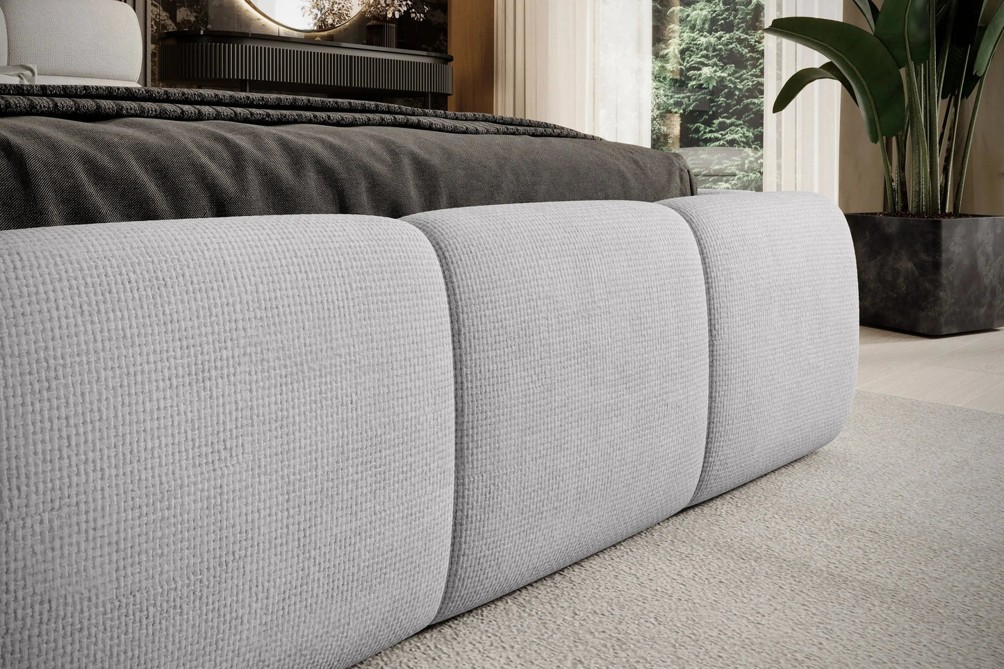 Lit Coffre avec Tête de Lit Tapissé GIULIA - 140 x 200 cm WERSAL