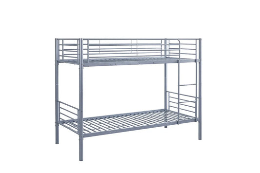 Lit superposé SAMYA 90x200 Divisible Métal Gris ROUSSEAU