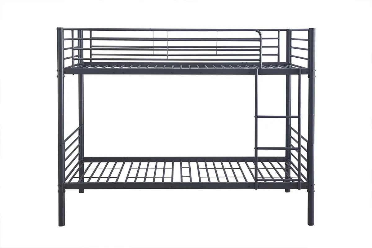 Lit superposé SAMYA 90x200 Divisible Métal Gris foncé ROUSSEAU