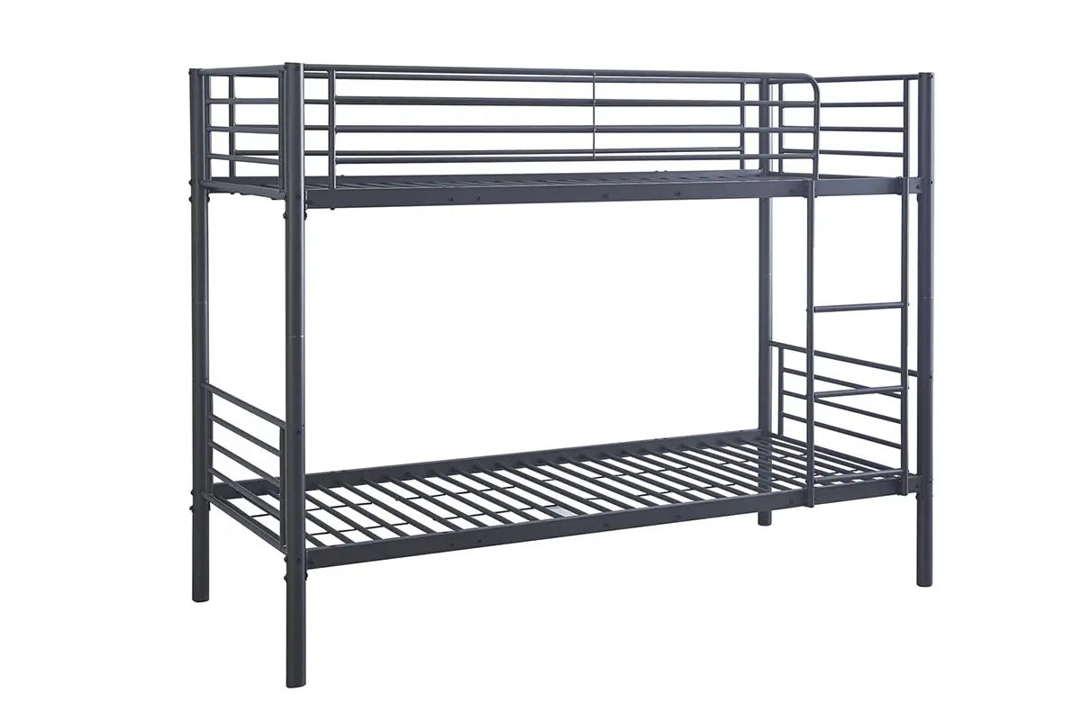 Lit superposé SAMYA 90x200 Divisible Métal Gris foncé ROUSSEAU