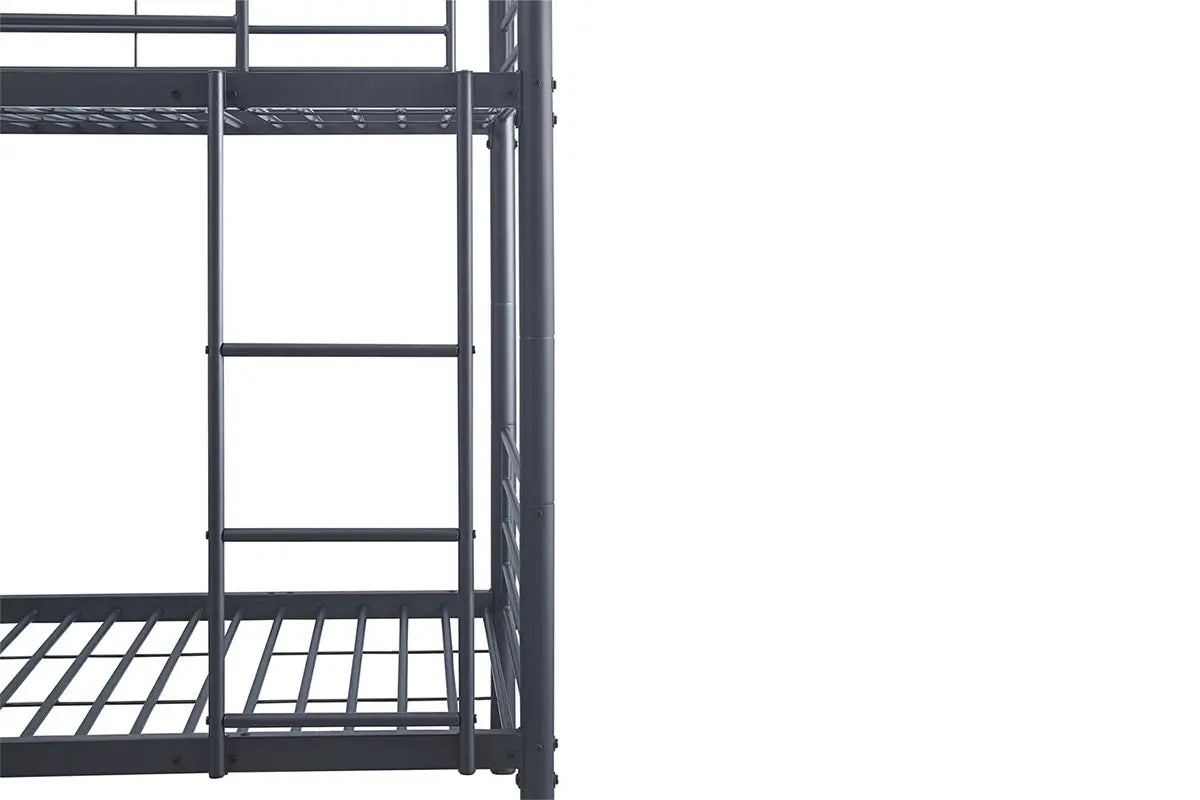 Lit superposé SAMYA 90x200 Divisible Métal Gris foncé ROUSSEAU