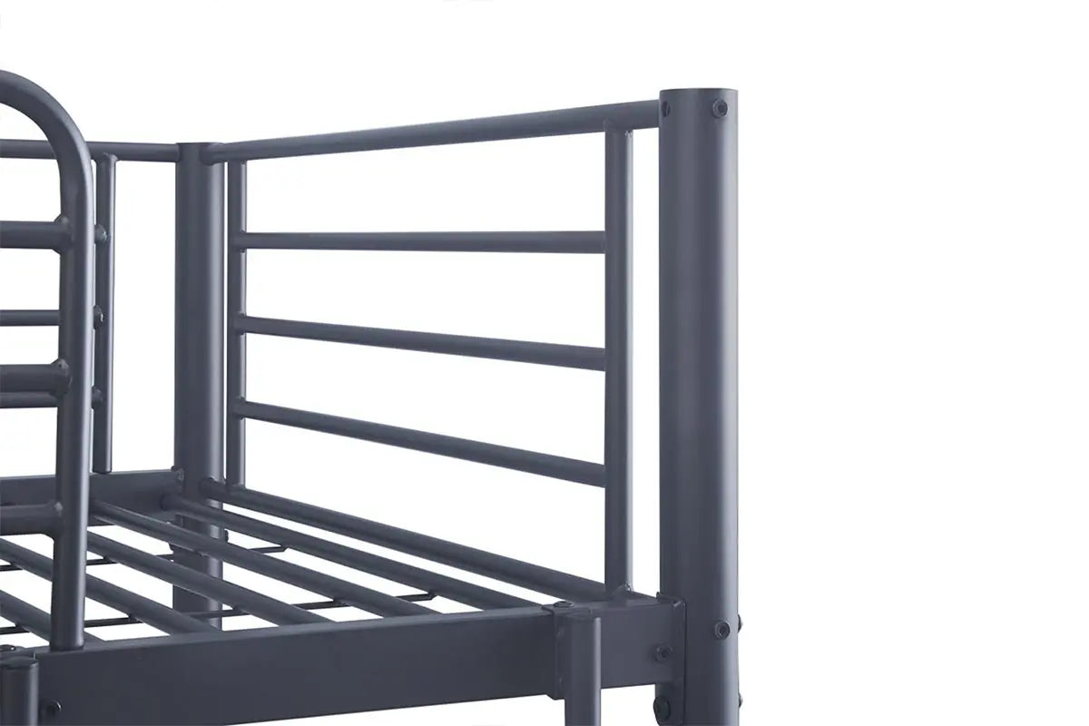 Lit superposé SAMYA 90x200 Divisible Métal Gris foncé ROUSSEAU