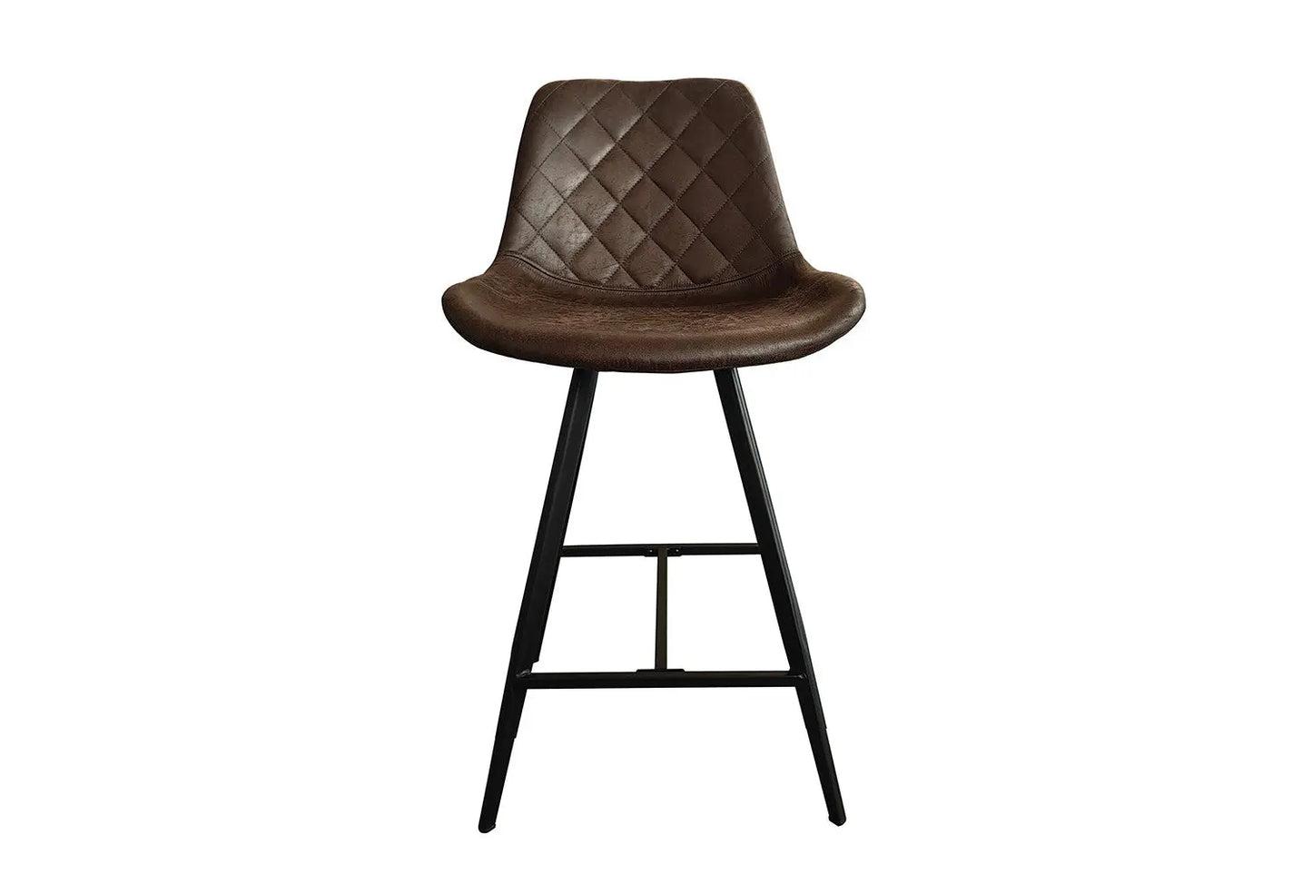 Lot de Chaises de Bar ALYCANTE en PU Brun Foncé - 49 x 56 cm ROUSSEAU