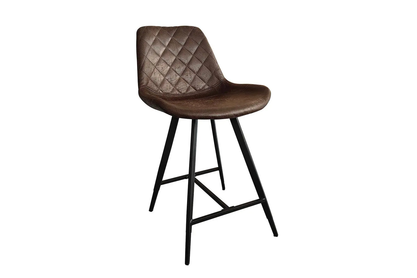 Lot de Chaises de Bar ALYCANTE en PU Brun Foncé - 49 x 56 cm ROUSSEAU