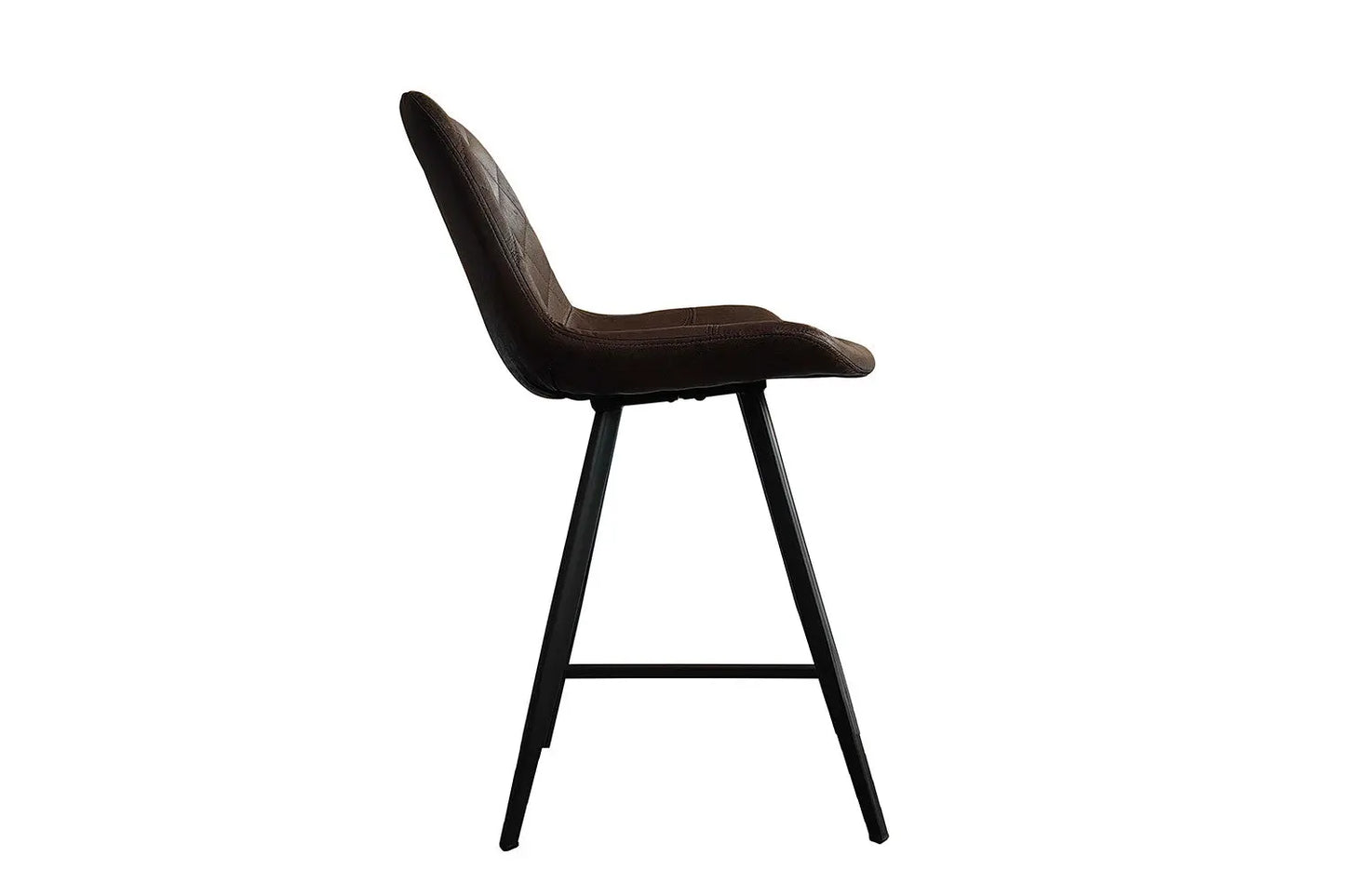 Lot de Chaises de Bar ALYCANTE en PU Brun Foncé - 49 x 56 cm ROUSSEAU
