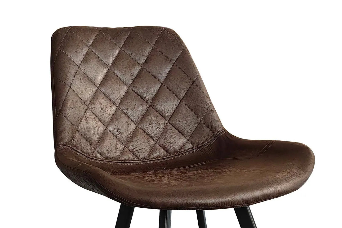 Lot de Chaises de Bar ALYCANTE en PU Brun Foncé - 49 x 56 cm ROUSSEAU