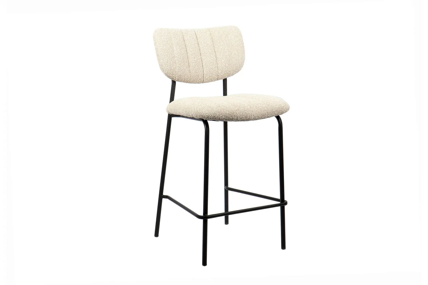 Lot de Chaises de Bar ANITA en Tissu Beige - 46 x 53 cm ROUSSEAU