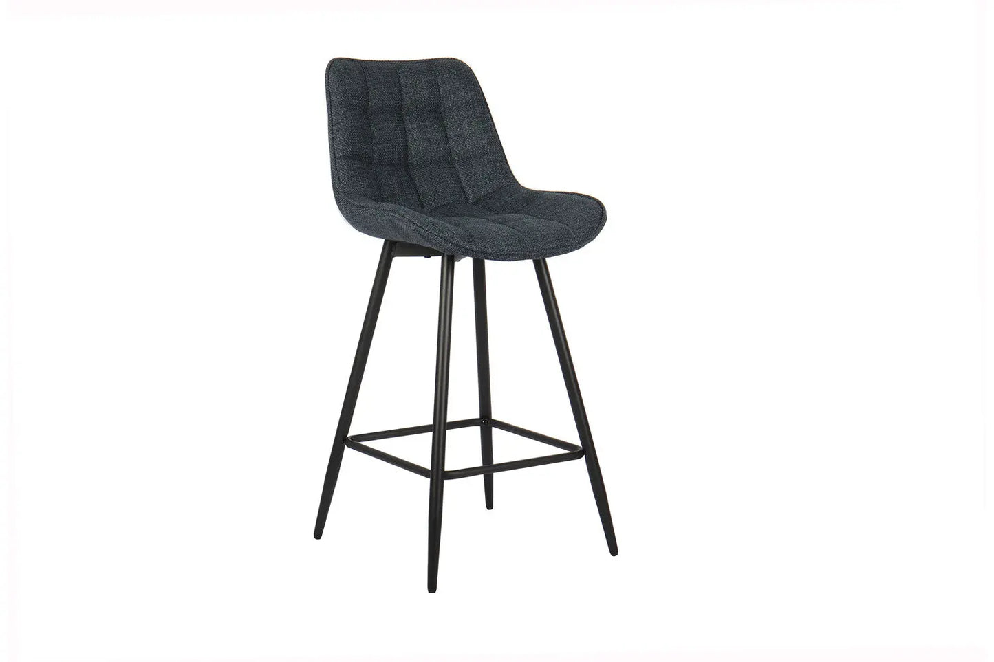 Lot de Chaises de Bar ARIANE en Tissu Bleu Foncé - 46 x 55 cm ROUSSEAU