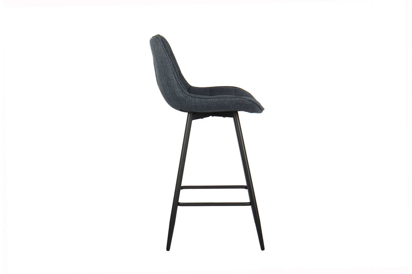 Lot de Chaises de Bar ARIANE en Tissu Bleu Foncé - 46 x 55 cm ROUSSEAU