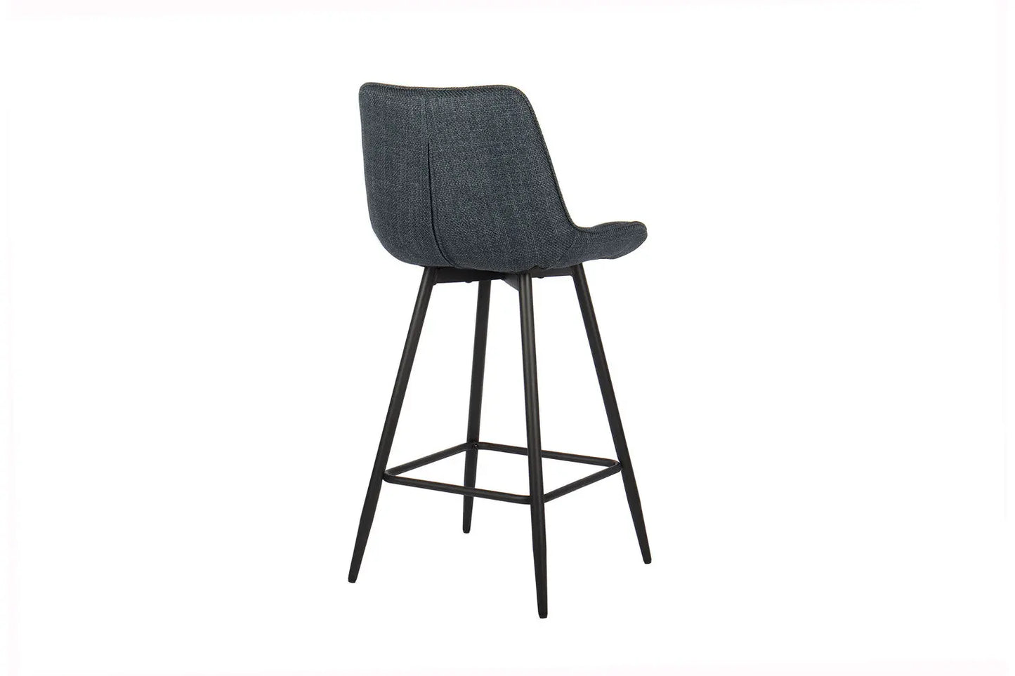 Lot de Chaises de Bar ARIANE en Tissu Bleu Foncé - 46 x 55 cm ROUSSEAU
