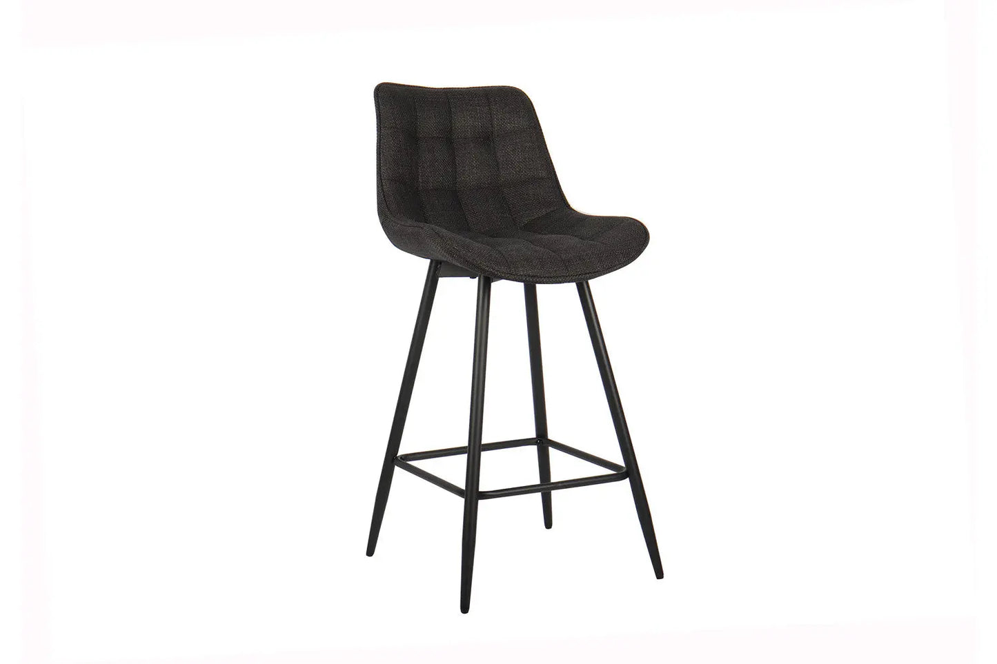 Lot de Chaises de Bar ARIANE en Tissu Gris Foncé - 46 x 55 cm ROUSSEAU
