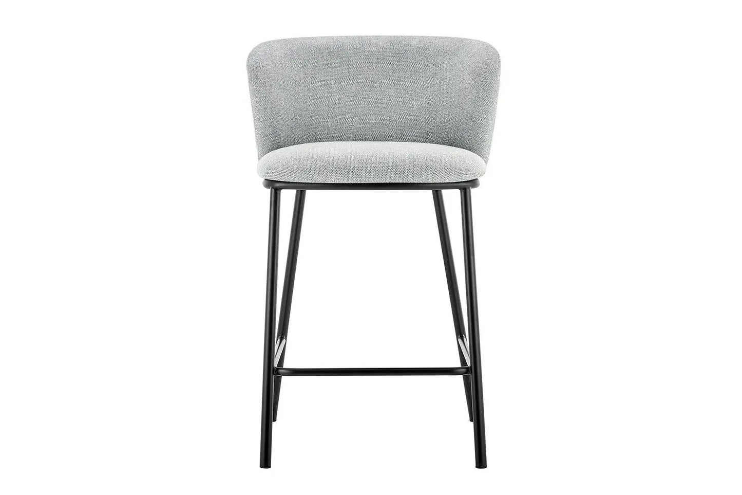 Lot de Chaises de Bar ARTHURO en Tissu Gris Clair - 53 x 50.5 cm ROUSSEAU