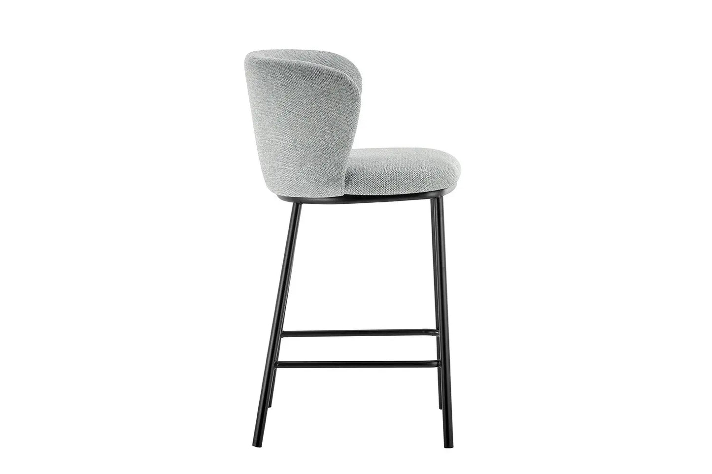 Lot de Chaises de Bar ARTHURO en Tissu Gris Clair - 53 x 50.5 cm ROUSSEAU