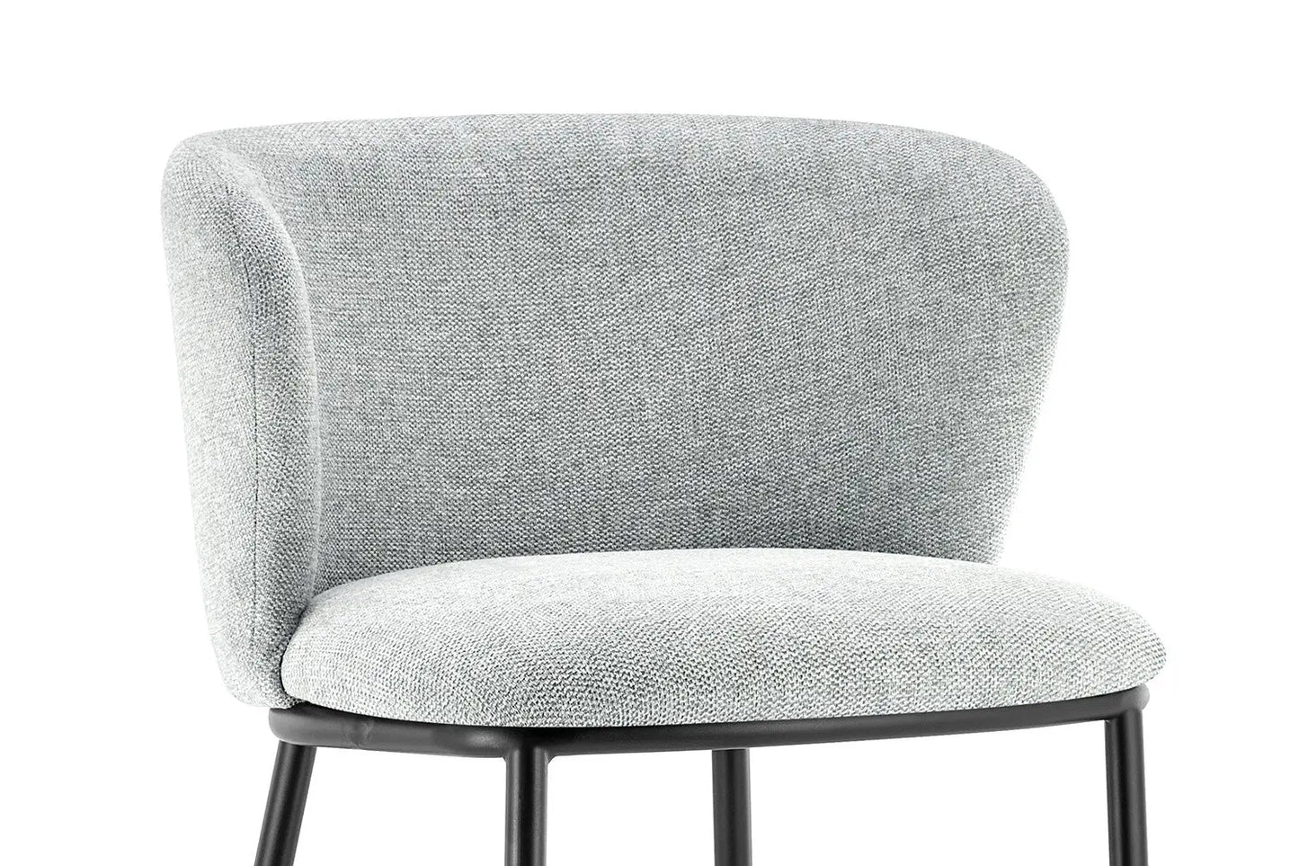 Lot de Chaises de Bar ARTHURO en Tissu Gris Clair - 53 x 50.5 cm ROUSSEAU