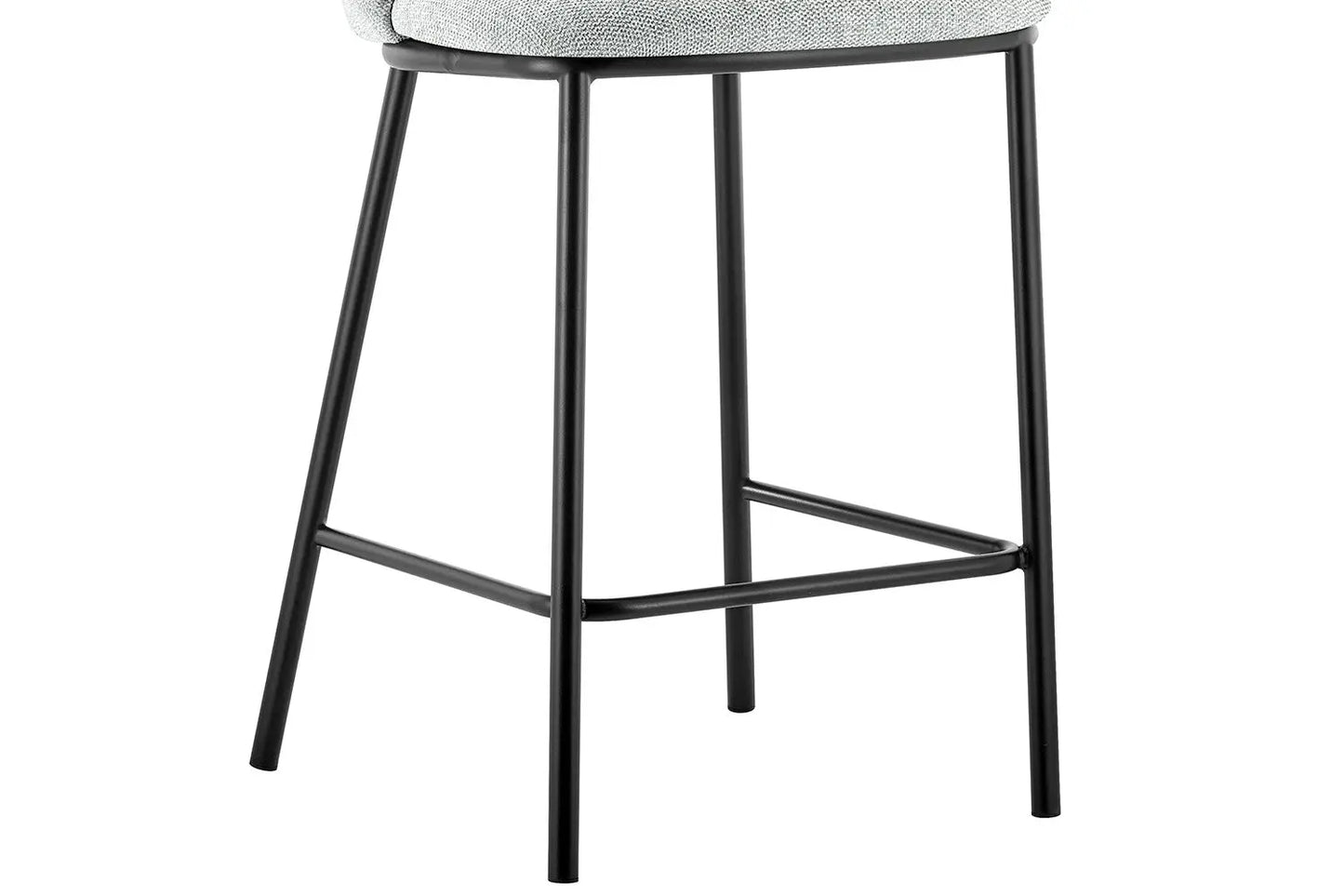 Lot de Chaises de Bar ARTHURO en Tissu Gris Clair - 53 x 50.5 cm ROUSSEAU