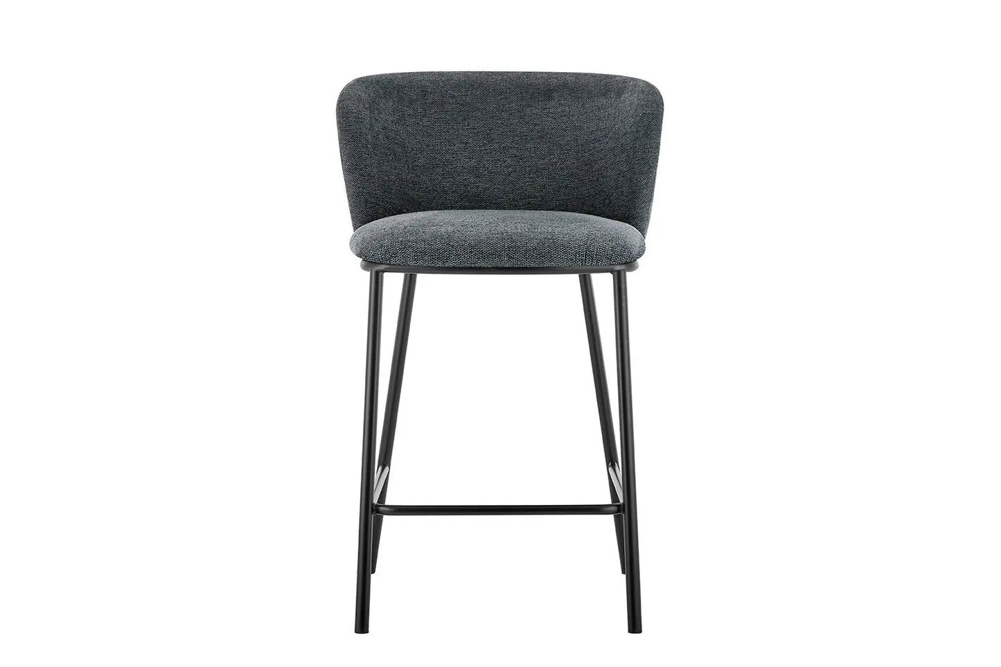 Lot de Chaises de Bar ARTHURO en Tissu Gris Foncé - 53 x 50.5 cm ROUSSEAU