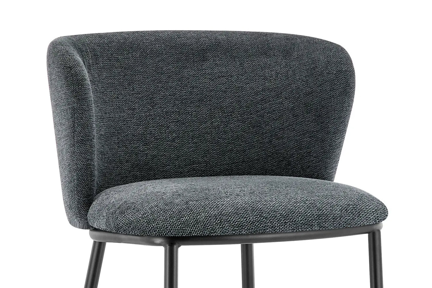Lot de Chaises de Bar ARTHURO en Tissu Gris Foncé - 53 x 50.5 cm ROUSSEAU