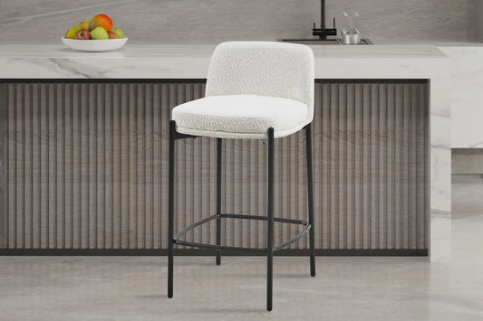 Lot de Chaises de Bar ELLYA Blanc - 37.5 x 46 cm ROUSSEAU